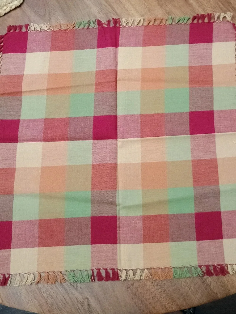 Vintage Park B. Smith Potpourri Block Tuscany Napkins Set of 6 Plaid NWT